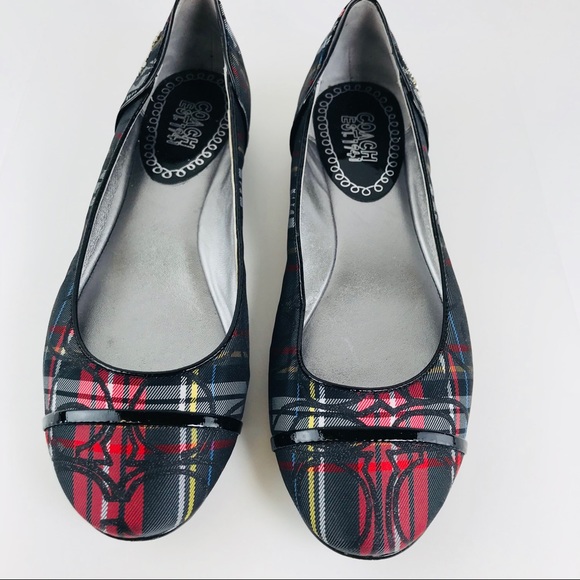 Coach Shoes - Coach Randy Plaid Balley Flats Size 6.5